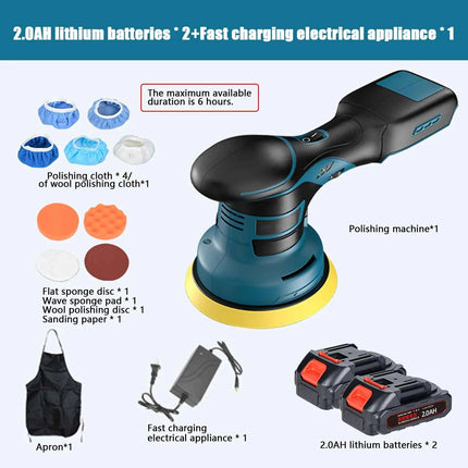 OWJHE 7000RPM Cordless Car Polisher 6 Gears Electric Polisher Auto Car Polishing Waxing Machine For Makita 18V Battery