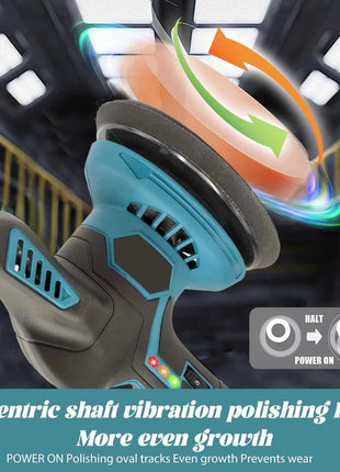 Cordless Car Polisher 6 Gears Adjustable Auto Electric Waxing Sanding Sealing Glaze Polishing Power Tool For Makita 21V Battery