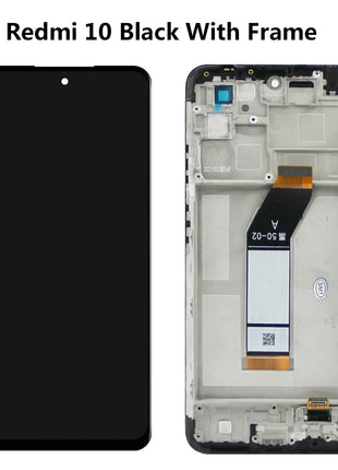 6.5'' LCD Display Touch Screen Digitizer Assembly Replacement for Xiaomi Redmi 10 2022 21061119AG with Frame