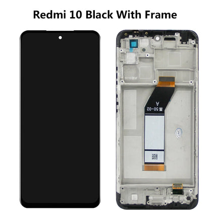 Sostituzione del gruppo digitalizzatore touch screen display LCD da 6,5 '' per Xiaomi Redmi 10 2022 21061119AG con cornice