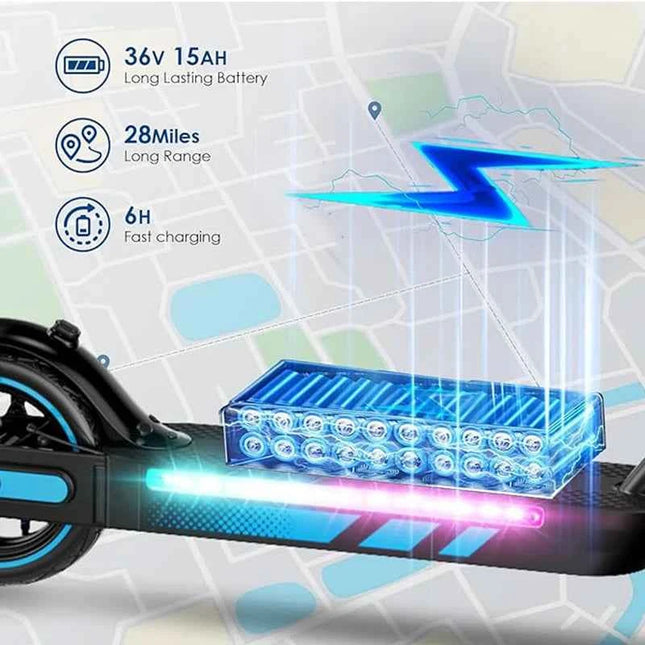 HiQiS V10 pro E-Scooter 600W Motor 36V15Ah 40KMH Speed 45KM Range 10inch Air Tire Foldable Electric Scooter For Adults with App