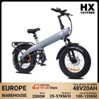 HX Q3 2000W Adult Electric Bike 48V 20AH E Bike 115N.m 20 Inch fat tire Electric Bicycle Removable Battery Foldable Ebike
