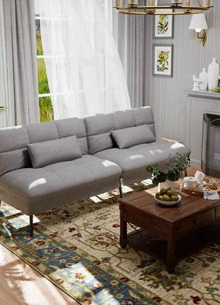 COMHOMA Fold-out Futon Cover Sofa Sleeper Sleeper Fits Corner Sofa 3-Seater Guest Sofa with Adjustable Backrest fabric