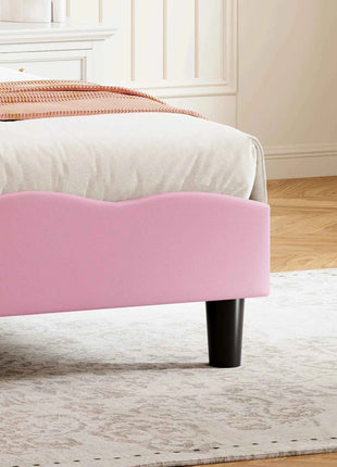 Rosahqnda kids bed rack 90*200cm light adjustable headboard butterfly bed pad bed single bed girls bed