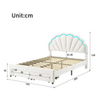 Petal Bed-White-140*200cm / GERMANY