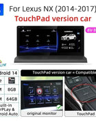 Nunoo Android 14 CarPlay Auto Radio For Lexus NX NX200 NX200T NX300h 2014-2021 Multimedia Navigation GPS DSP 4G WiFi