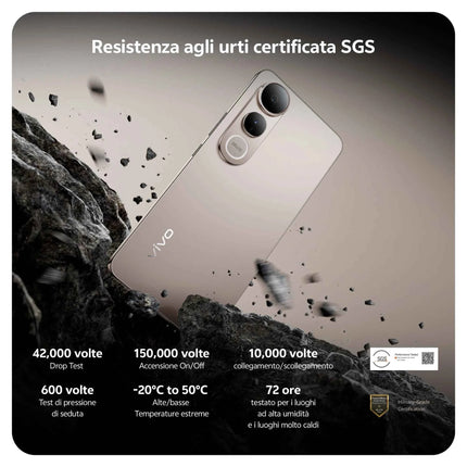 Vivo V50 Lite 5G Smartphone, Android Mobile Phone with 8 GB + 256 GB, 6.77 "and 120 Hz Vivid colours P-OLED Display, 50 MP Triple camera, 6500mAh Battery, TWS 3e + charger Earphones