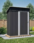 Casetta da Giardino Metallo 6x8 FT - Doppia Porta, Serratura e Pavimento Incluso