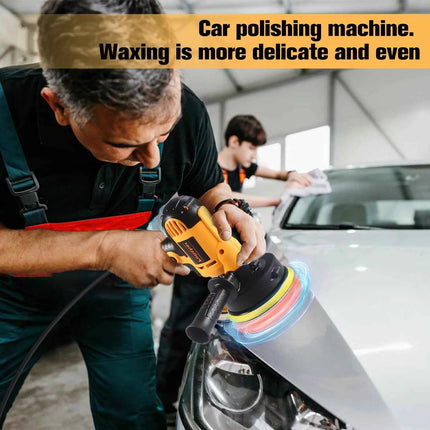 Electric Car Polisher Car Beauty Waxing Machine 125mm Adjustable Speed Sanding Waxing Tools Automotive Polishing Scratch Repair