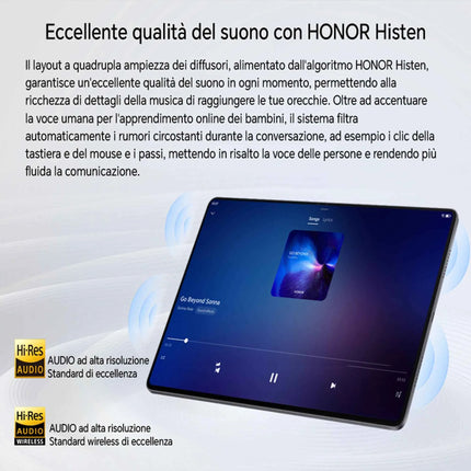 HONOR Pad X8a 4GB RAM/128GB ROM, 8300mAh, 11 Pollici 90Hz Eye Protection Display Tablet ,4 Altoparlanti,  Android 14, Space Grey