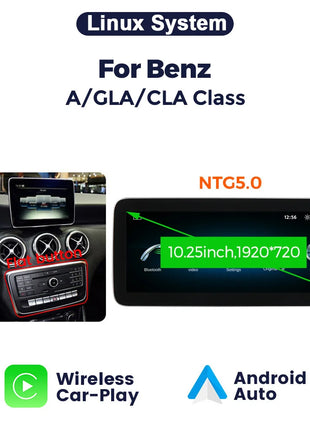 8 Core Android 14 Auto Radio Wireless CarPlay For Mercedes-Benz A-Class W176 GLA X156 CLA C117 DSP GPS 4G WIFI Multimedia Player