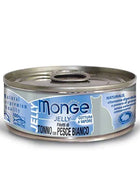 Monge Gatto, Tuna in Jelly Can 80gr-Piects of Tuna and White Fish