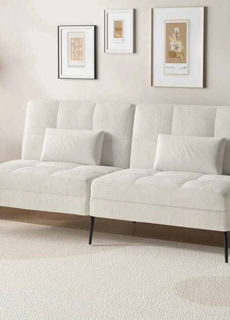 COMHOMA Fold-out Futon Cover Sofa Sleeper Sleeper Fits Corner Sofa 3-Seater Guest Sofa with Adjustable Backrest fabric