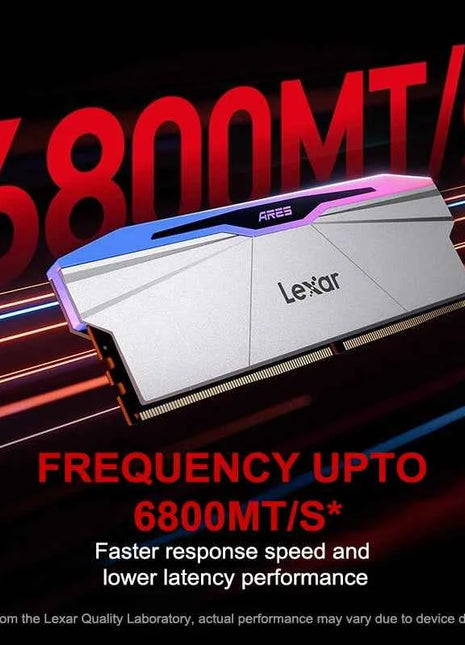 Lexar ARES RGB DDR5 RAM 16GBx2 6800MHz/6400MHz Intel XMP 3.0/AMD EXPO Desktop Memory for PC Gaming Computer Memory