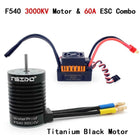 1:10 1:12 1:14 RC Part Waterproof F540 3300KV 4370KV Brushless Motor W/60A ESC for Wltoys 144001 124019 RC 124018 Truck Buggy
