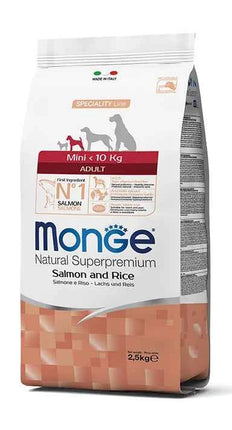 Monge Natural Small Dog, Croquettes-Adult, Salmon and Rice 800gr
