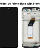6.5'' LCD Display Touch Screen Digitizer Assembly Replacement for Xiaomi Redmi 10 2022 21061119AG with Frame