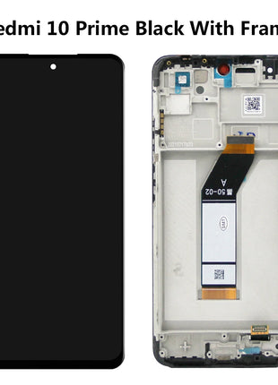 6.5'' LCD Display Touch Screen Digitizer Assembly Replacement for Xiaomi Redmi 10 2022 21061119AG with Frame