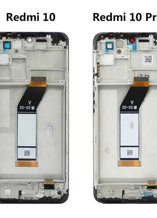 Sostituzione del gruppo digitalizzatore touch screen display LCD da 6,5 '' per Xiaomi Redmi 10 2022 21061119AG con cornice
