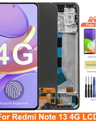 Schermo AMOLED per Xiaomi Redmi Note 13 4G 23129RAA4G 23124RA7EO Display LCD Touch Screen digitale con cornice per Redmi Note 13 4G