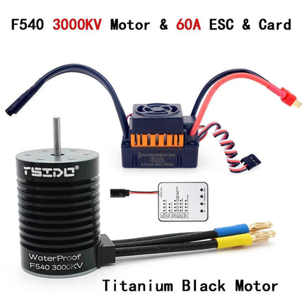 1:10 1:12 1:14 RC Part Waterproof F540 3300KV 4370KV Brushless Motor W/60A ESC for Wltoys 144001 124019 RC 124018 Truck Buggy