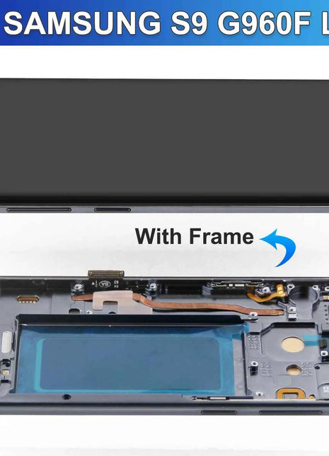 AMOLED/TFT LCD Per Samsung S9 G960 G9600 G960F Display Touch Screen Digitizer Assembly Sostituzione Con Telaio