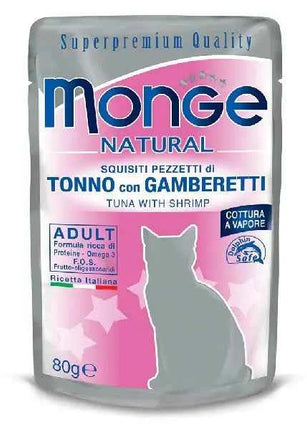 Monge Superpremium Gatto, 80gr in envelope-Tuna with Shrimp