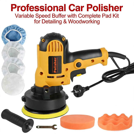 Electric Car Polisher Car Beauty Waxing Machine 125mm Adjustable Speed Sanding Waxing Tools Automotive Polishing Scratch Repair