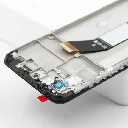 Sostituzione del gruppo digitalizzatore touch screen display LCD da 6,5 '' per Xiaomi Redmi 10 2022 21061119AG con cornice