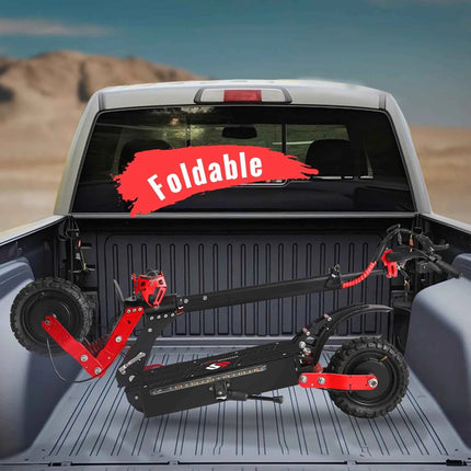 Dual Motor Electric Scooter Max Speed 60-65km/h Range 45-55km C-Type Shock Absorption 11inch Off-Road Tires Foldable Escooter