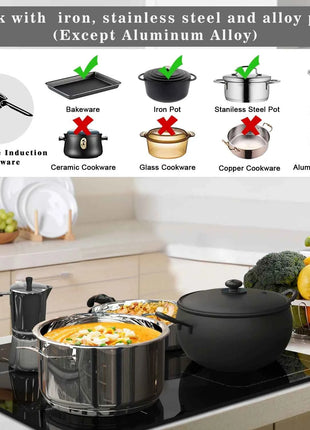 Karinear Built-in 4-Burner Induction Cooktop, electric Induction Hob with Flexzone, Slider Control, Timer, Boost Function, 7200W