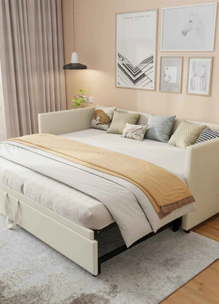 Rosahqnda Folding Sofa, 90/180*200 cm, pull-out sofa, sofa, upholstered bed, with slatted, multi-function bed, velvet fabric