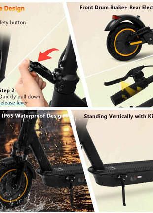 AOVOPRO V1MAX PRO 1200W Electric Scooter 45KM Max Range 35KM/H 500W Motor Power 42V14.5AH Folding Electric Scooter for Adults