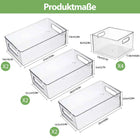Fridge Organizer, Set of 6/10, Stackable Storage Box with Handle, Fridge Organizer Set, Fridge Box Set for Kitchens Cabinets