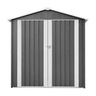 Casetta da Giardino Metallo 6x8 FT - Doppia Porta, Serratura e Pavimento Incluso