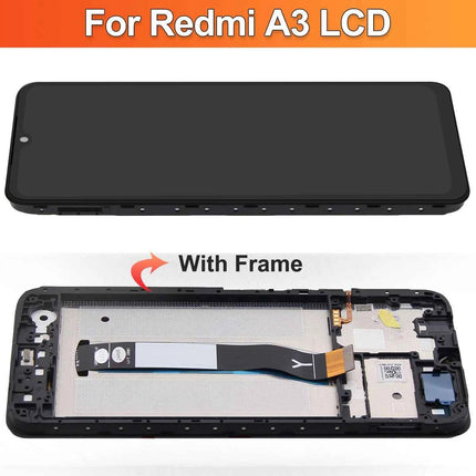Schermo da 6,71 "per Xiaomi Redmi A3 23129RN51X Display LCD Touch Screen digitale con cornice fpr Parti di ricambio per schermo Redmi A3