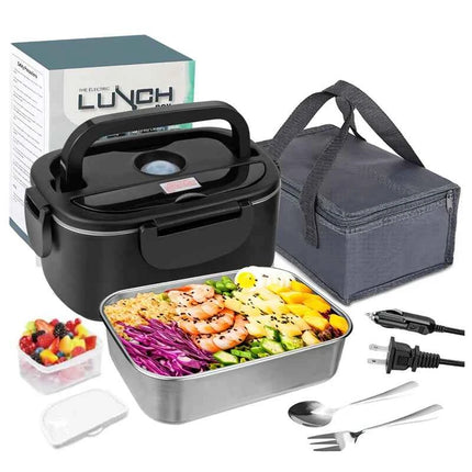 1.5L 60W Electric Lunch Box Food Warmer Portable Food Heater for Car Or Home Leak Proof Lunch Heating Microwave for Truckers