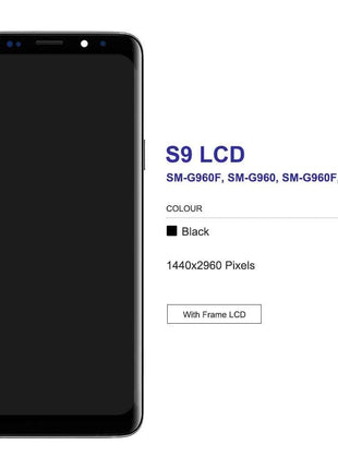 AMOLED/TFT LCD Per Samsung S9 G960 G9600 G960F Display Touch Screen Digitizer Assembly Sostituzione Con Telaio