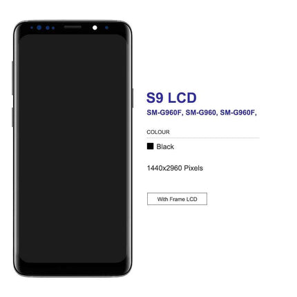 AMOLED/TFT LCD Per Samsung S9 G960 G9600 G960F Display Touch Screen Digitizer Assembly Sostituzione Con Telaio