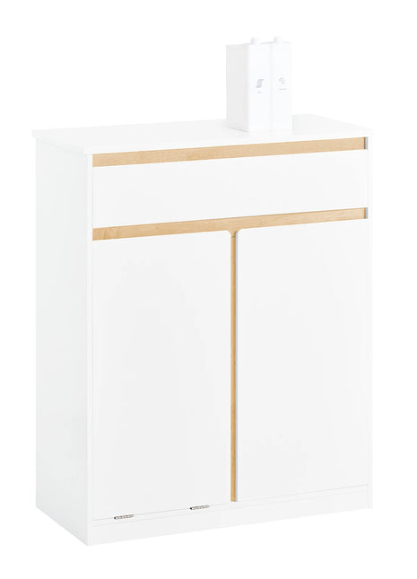 SoBuy BZR79 Bathroom Cabinet with laundry basket and Drawer, with door and tilting system 71x33x85cm