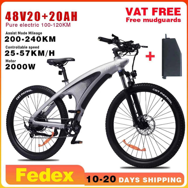 HX Q5 e bikes 2000W Electric bicycles Adults Electric Bike 2000W 48V 20AH 27.5Inch Electric Bicycle City E Bikes Mountain E bike