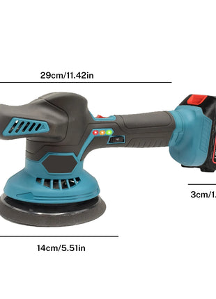 Lucidatrice per Auto Senza Fili da 150mm, 6 Velocità Variabili, Macchina Elettrica al Litio per Lucidatura e Ceratura, Levigatrice per Riparazioni, Kit Utensili Elettrici Ricaricabili per Batterie Makita