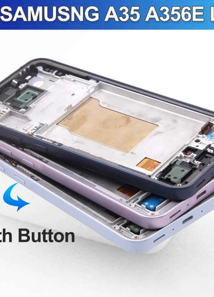 Schermo Super OLED per Samsung Galaxy A35 Display LCD Touch Screen digitale con cornice per Samsung Galaxy A35 A356B A356B/DS