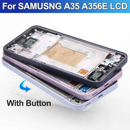 Schermo Super OLED per Samsung Galaxy A35 Display LCD Touch Screen digitale con cornice per Samsung Galaxy A35 A356B A356B/DS