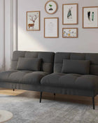 COMHOMA Fold-out Futon Cover Sofa Sleeper Sleeper Fits Corner Sofa 3-Seater Guest Sofa with Adjustable Backrest fabric