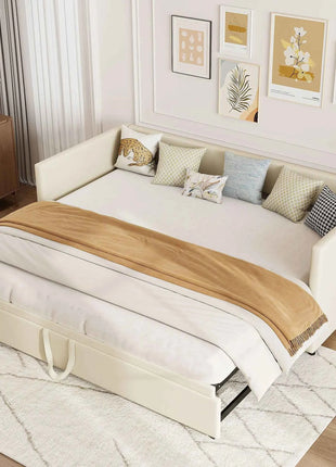 Rosahqnda Folding Sofa, 90/180*200 cm, pull-out sofa, sofa, upholstered bed, with slatted, multi-function bed, velvet fabric