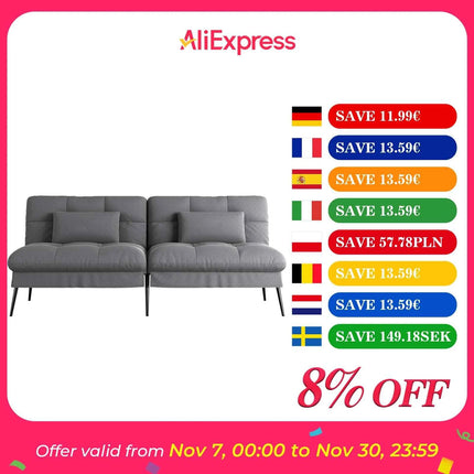 COMHOMA Fold-out Futon Cover Sofa Sleeper Sleeper Fits Corner Sofa 3-Seater Guest Sofa with Adjustable Backrest fabric