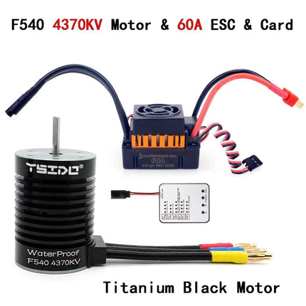 1:10 1:12 1:14 RC Part Waterproof F540 3300KV 4370KV Brushless Motor W/60A ESC for Wltoys 144001 124019 RC 124018 Truck Buggy