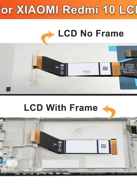 Sostituzione del gruppo digitalizzatore touch screen display LCD da 6,5 '' per Xiaomi Redmi 10 2022 21061119AG con cornice