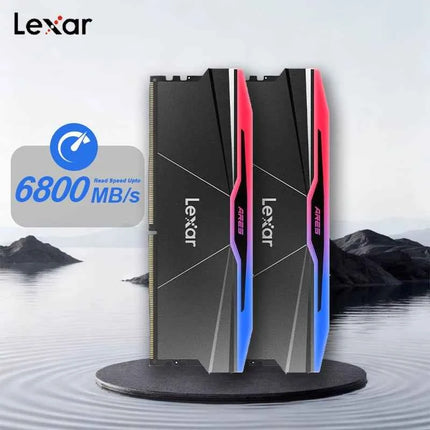 Lexar ARES RGB DDR5 RAM 16GBx2 6800MHz/6400MHz Intel XMP 3.0/AMD EXPO Desktop Memory for PC Gaming Computer Memory